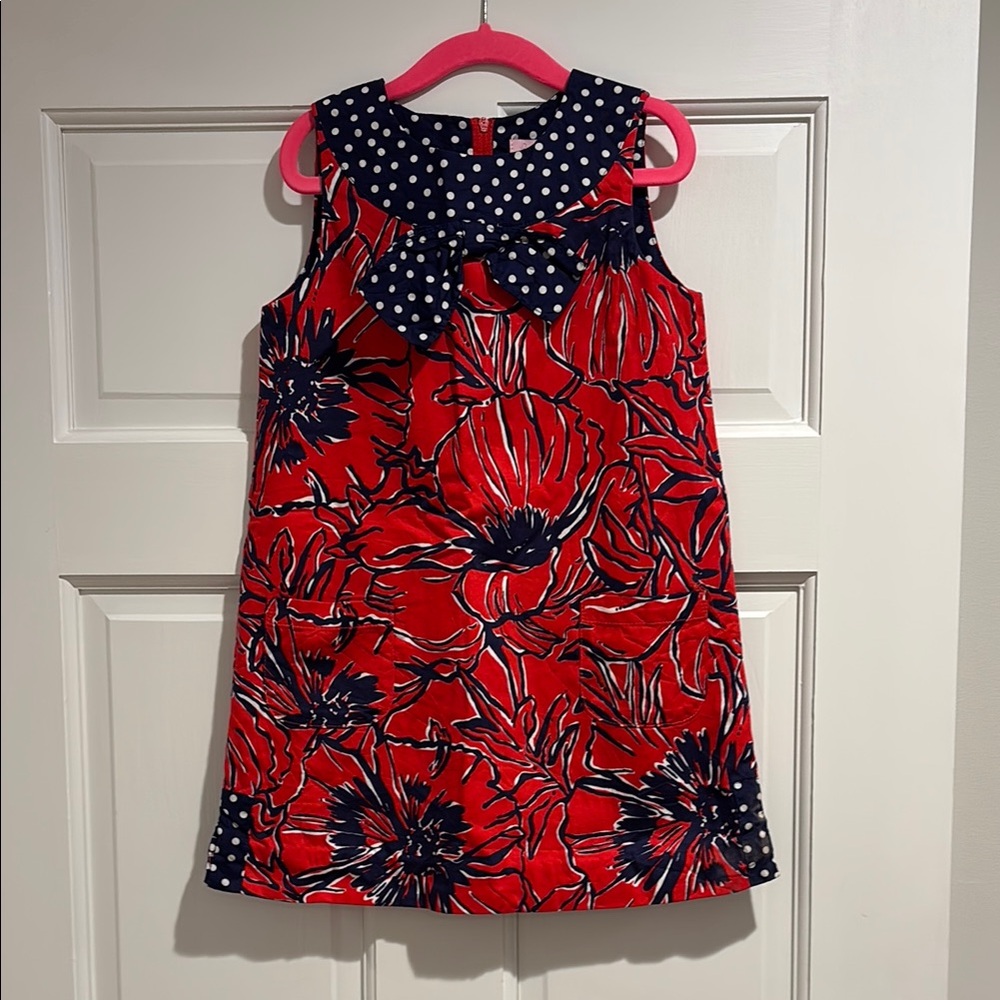 Lilly Pulitzer Girls Red, White and Blue Dress Size 5